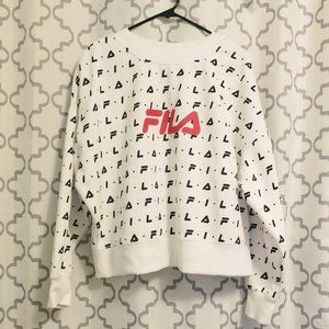 Fila White & Black Cropped Sweatshirt - 2X (NWT)